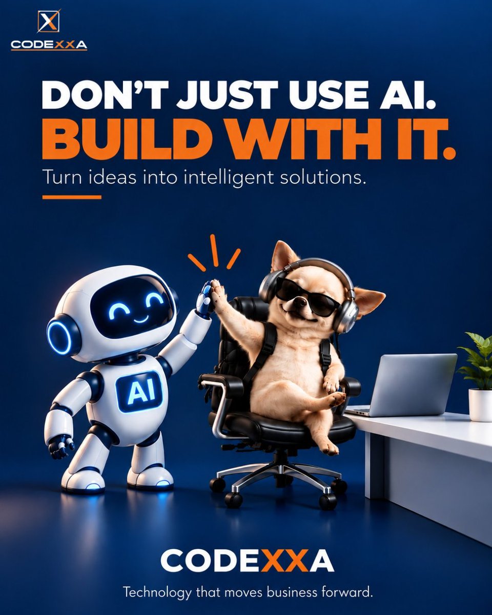 CodexxaIndia's tweet photo. AI isn’t just about what’s possible. It’s about what you build with it. 🤖
From smarter workflows to intelligent products, AI can turn ambitious ideas into real business solutions.
Don’t just use AI. Build with it.

#AI #GenerativeAI #FutureOfTechnology #TechTrends #Codexxa https://t.co/fmtXQbz5sL