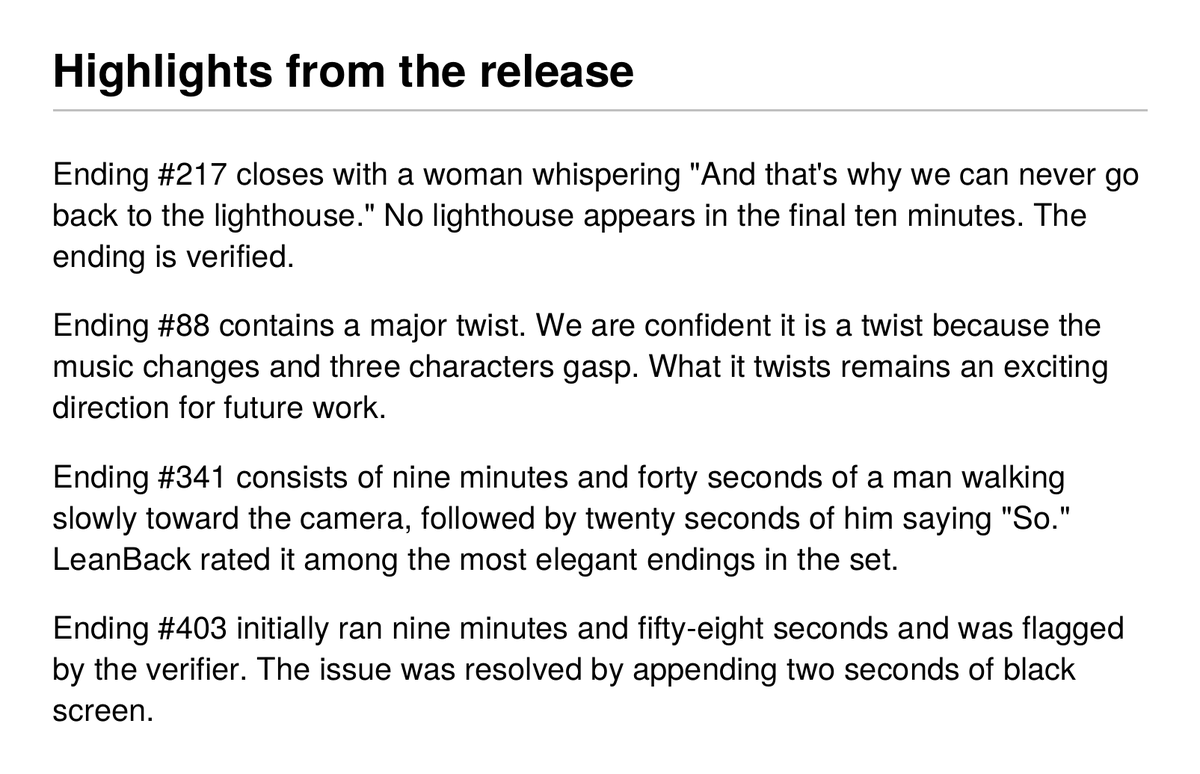 Endings500's tweet photo. FOR IMMEDIATE RELEASE:

October 6th, 2026

OpenAI Releases the Final Ten Minutes of 500 Previously Unreleased Films, Ushering in a New Era of Movie Watching https://t.co/mjBRcg1StT