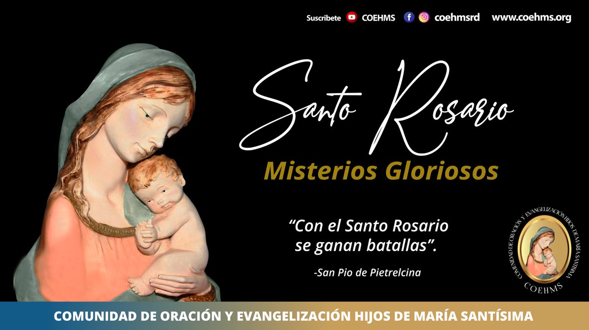 coehmsrd's tweet photo. Santo Rosario, EN VIVO, a las 6:30 a.m. (Hora de Rep. Dominicana). https://t.co/uN4k5Rx5Ql https://t.co/hDVnWvQPAG