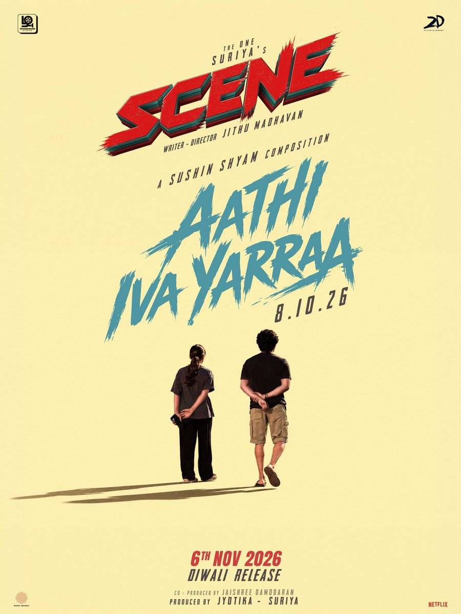 iammoviebuff007's tweet photo. Official: #Scene - First Single #AathiIvaYarraa releasing on Oct 8th..⭐ Looks like #Suriya and #Nazriya are gonna feature in the song..🤝 A Sushin Shyam Musical..💥 https://t.co/iTDGmFCxwo