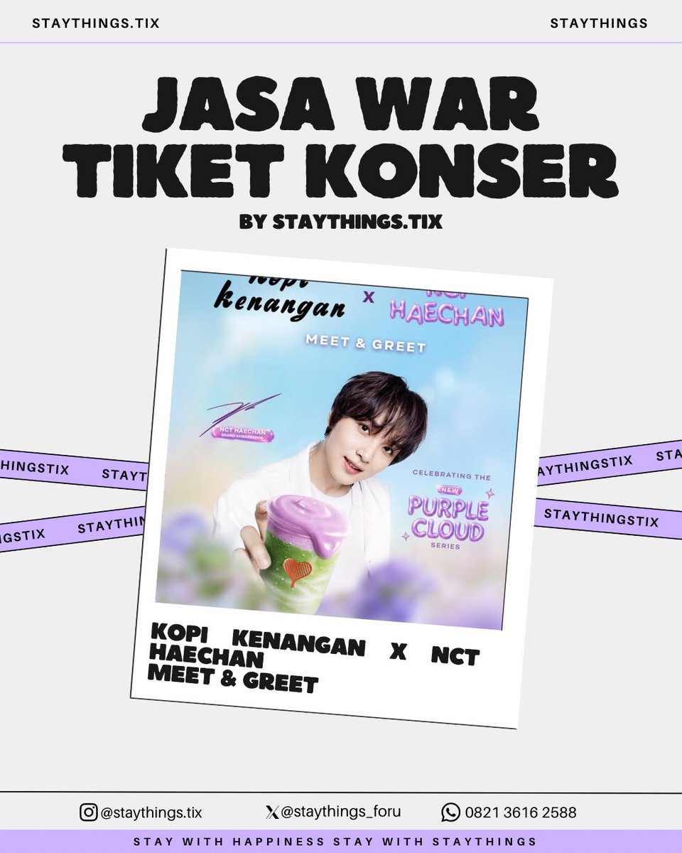 staythings_foru's tweet photo. JASTIP JASA WAR TICKETING SERVICE
 
♡ KOPI KENANGAN X NCT HAECHAN MEET &amp; GREET

☆ Bookslot 50K
🖇️ https://t.co/1dwDjL73uW

💸 Fee 350

♡ TRUSTED &amp; experienced team
♡ Grup jastip whatsapp
♡ Testi Proof on Highlights
♡ TNC on pict

LIMITED SLOTS‼️ https://t.co/MCmOvZUAiX