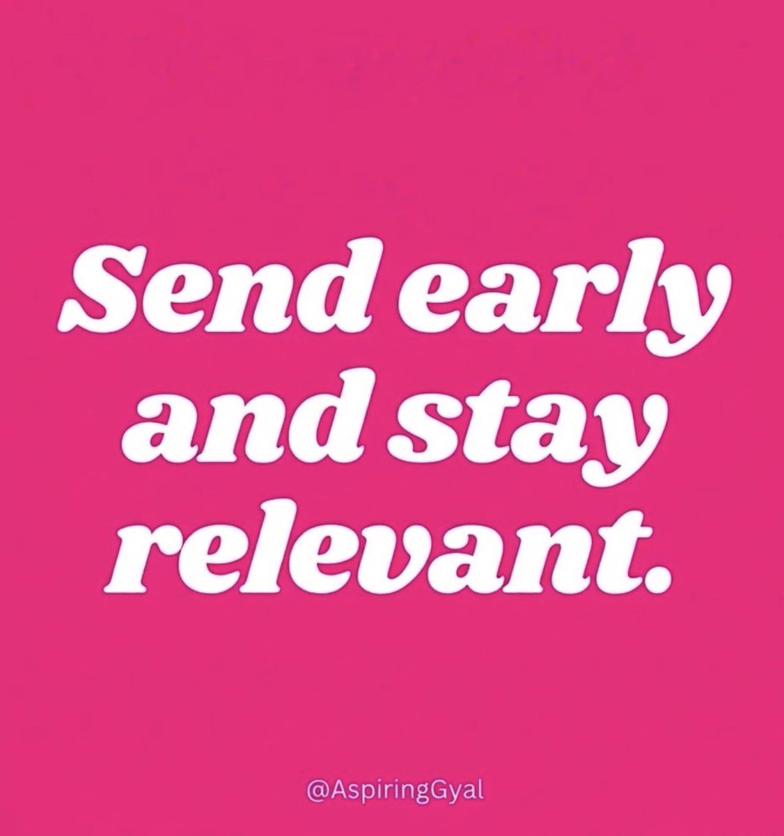 AspiringGyal's tweet photo. Late sends are background noise. Send early, stay consistent, and stay relevant or get archived with the rest of the almosts.​​​​​​​​​​​​​​​​​​​​​​​​​​​​​​​​​​​​​​​​​​​​​​​​​​ 💅 https://t.co/f01cAb7AkT