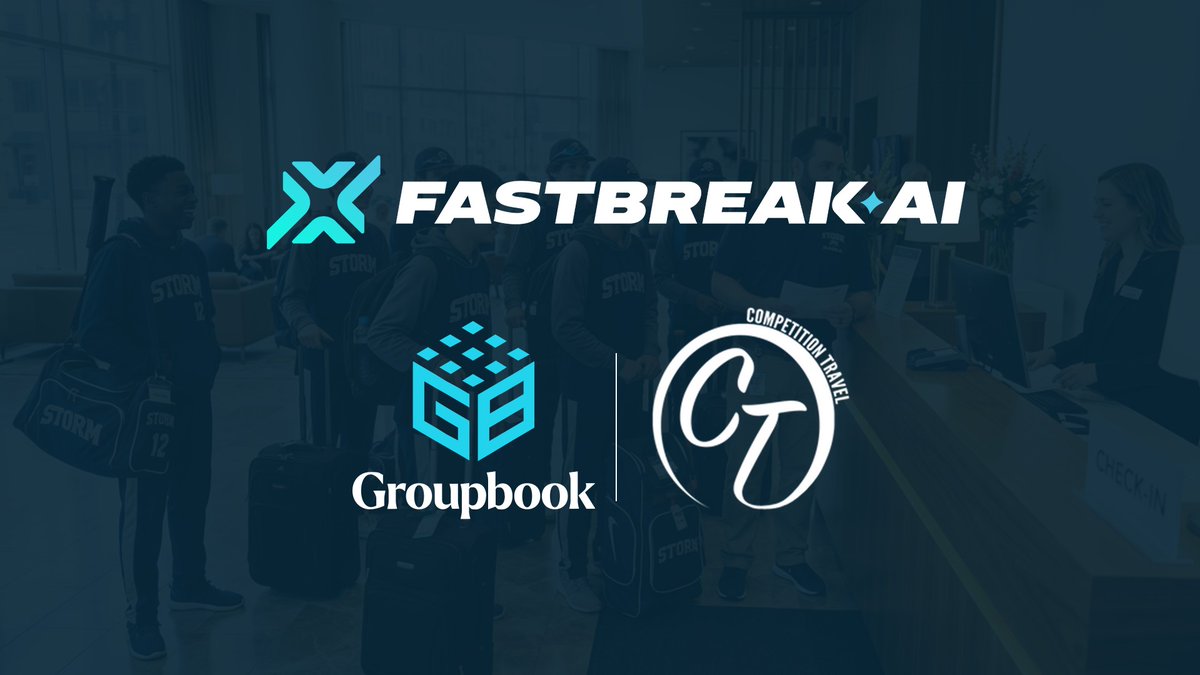Fastbreakai's tweet photo. Fastbreak Travel is adding to its roster.

We've acquired Groupbook and @comptravelusa. Together with GroupHousing Travel, Fastbreak Travel now covers everything from national championships to a single club weekend.

Learn more about the acquisition: https://t.co/zQvcItHvTf https://t.co/yM2dU2y0wy