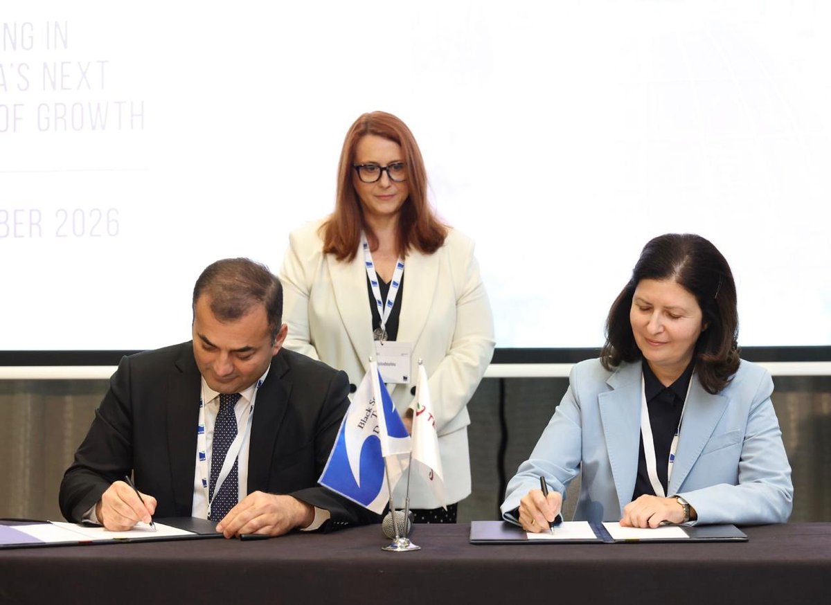 BSTDB's tweet photo. Strengthening SME finance and trade in Georgia.

BSTDB has signed a EUR 5 million financing facility with Terabank to support lending to Georgian SMEs and trade finance.

This is the third SME facility under the partnership between BSTDB and Terabank.

Learn more: https://t.co/vjYkXfeoNL