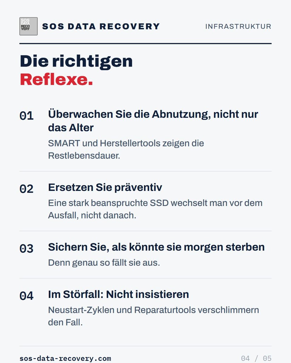datarecovery_ch's tweet photo. Eine sterbende Festplatte klickt und wird langsam. Eine SSD verschwindet von einem Tag auf den anderen. Nicht mehr erkannt? Nicht insistieren: Jedes Einschalten zählt. Kostenlose Diagnose in 3 Std.
→ https://t.co/ZpVedjKXn8

#SSD https://t.co/m21fU5CExq