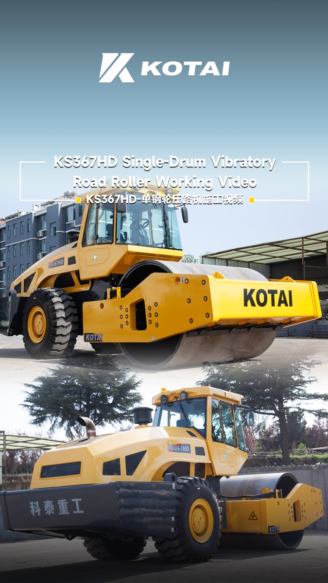 kotaimachinery's tweet photo. 📷 On-Site Action!
Real footage of the new KOTAI 36-ton Road Roller powering through dam construction in Xinjiang!

#KOTAI #KOTAIMachinery #RoadRoller #Compactor #HeavyEquipment #HeavyIndustry #ConstructionMachinery #DamConstruction #CivilEngineering #Infrastructure #bauma https://t.co/AvpzfvAF7g