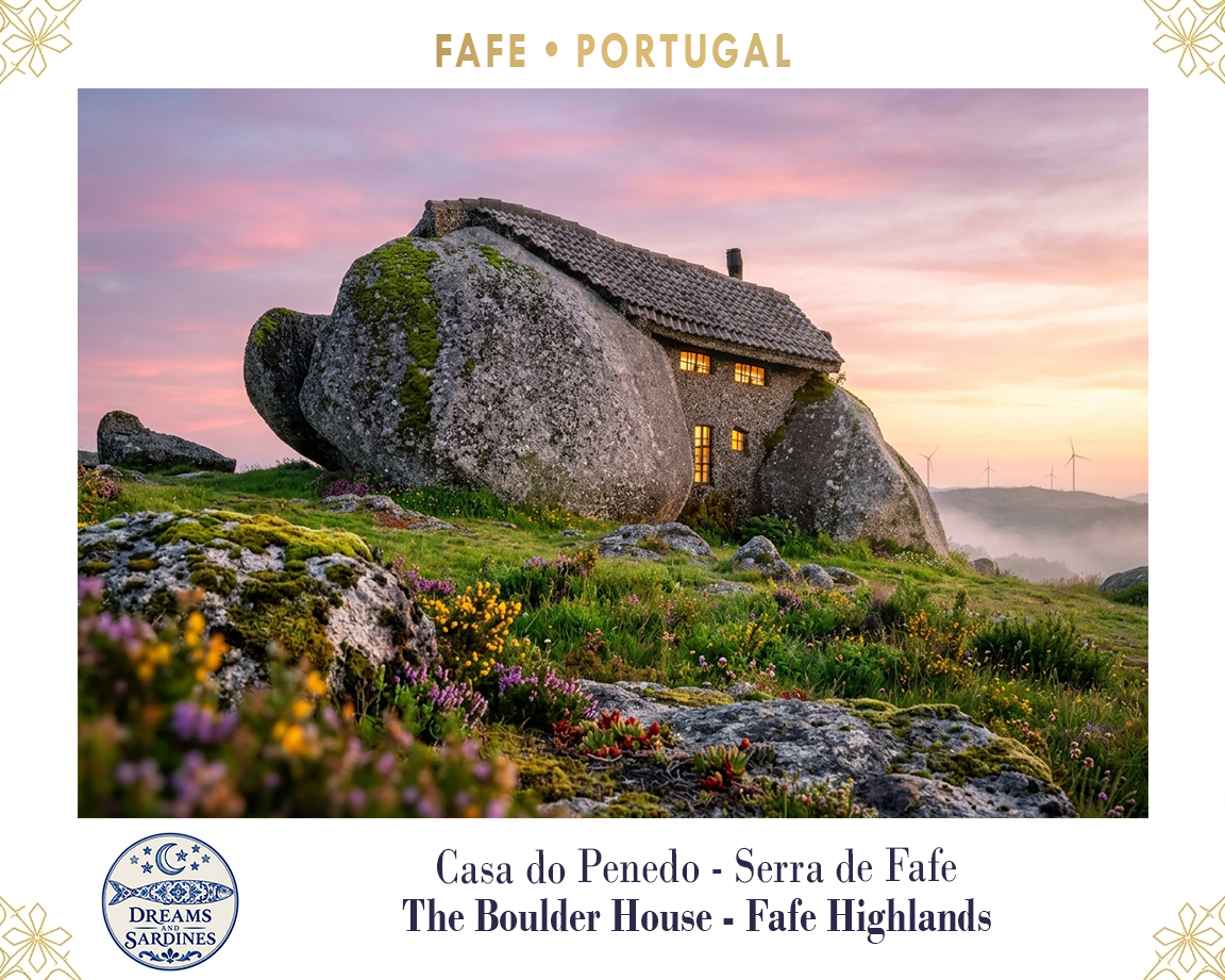 dreamsNsardines's tweet photo. Straight out of a fairy tale! 🪨✨ Built between four massive granite boulders in Serra de Fafe, Casa do Penedo (Stone House) is one of Portugal’s most unique architectural gems—looking like a house carved by nature itself! 🇵🇹🌄

#CasadoPenedo #Fafe #PortugalTravel @followers https://t.co/15fmtT4zfy