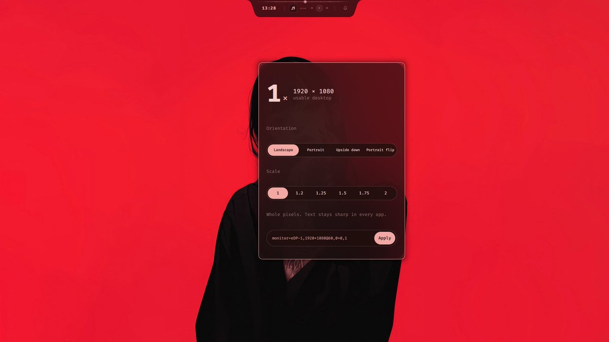 uthman_dev's tweet photo. Using my full-screen scale of 1. I want to make the most of my small screen. https://t.co/1keicbx0VW