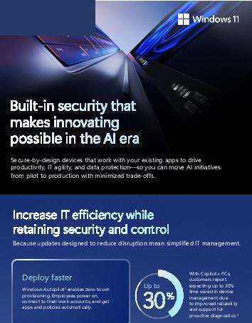 MarcviewNetwork's tweet photo. Built-in security that evolves with your business. 🔒 View this infographic to see how Windows 11 Pro's built-in, chip-to-cloud security keeps your business protected and supports a Zero Trust approach. @Windows https://t.co/m1PxEjb1xd