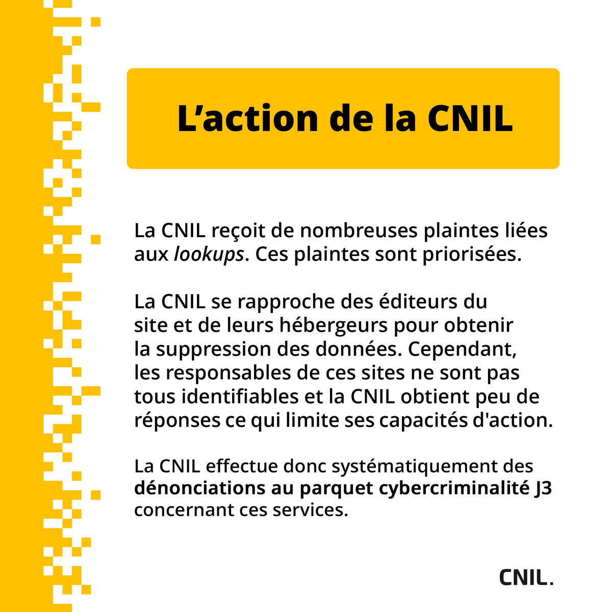CNIL's tweet photo. #lookups Des services proposent de vérifier si vos données personnelles ont été exposées à la suite d’une violation de données. Mais comment fonctionnent-ils ? Quels sont les risques ? Et quelle est la position de la CNIL ?
On vous explique 👇 https://t.co/JnNcpkxkHK