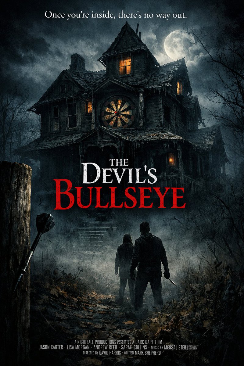 DartRise23's tweet photo. Escape begins the moment you choose not to aim.
#HorrorMovie #SupernaturalThriller #GenreConcept #Darts #DartCulture #DartRise #Halloween #HappyHalloween https://t.co/R9kGaq9rQc