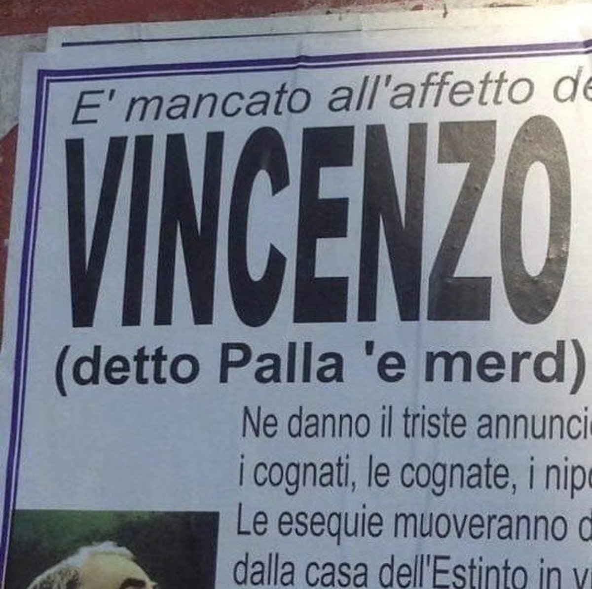 ilmellivora's tweet photo. È mancato con tanto affetto Vincenzo.
Con un soprannome finissimo.
Delicatissimo. https://t.co/yJ4rwoWaTg