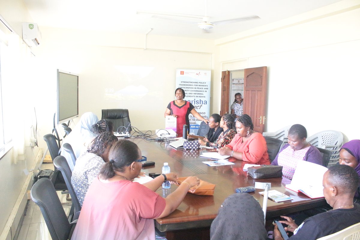 KECOSCE's tweet photo. From national commitments to local action: Mombasa County has begun the journey to localize Kenya’s National Action Plan (KNAP III) on Women, Peace & Security (WPS).

Through the IMARISHA Project, KECOSCE has commenced consultations with the Mombasa County Gender Sector Technical Working Group, bringing together the County Gender Department, State Department of Gender, CSOs, IPOA and KNCHR.

The process will translate KNAP III commitments into a practical, inclusive and locally owned County Action Plan, strengthening women’s meaningful participation and leadership in peace and security.
@tendasasa @denmarkinkenya 

#KNAPIII #WomenPeaceAndSecurity #WomenLeadPeace