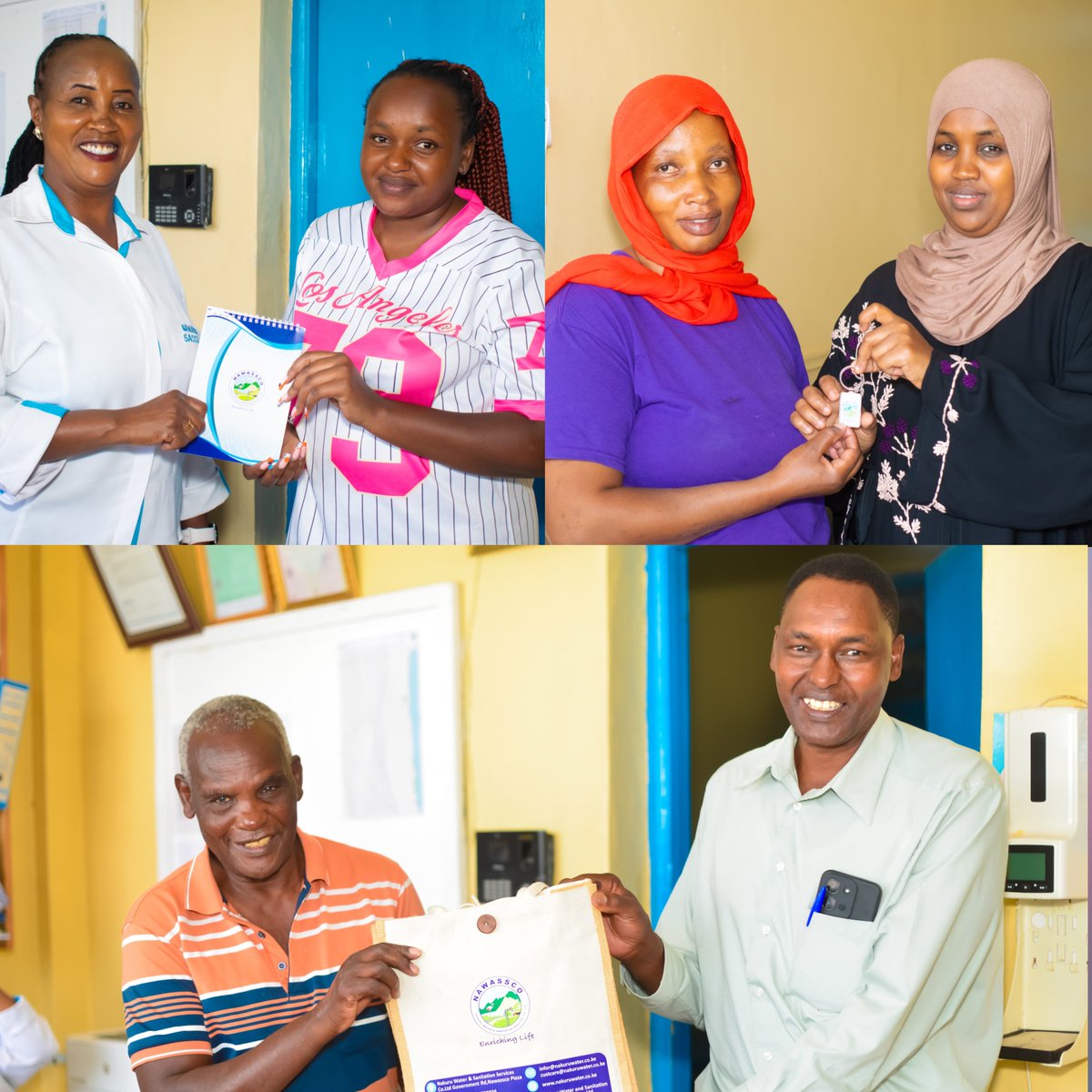NakuruWater's tweet photo. Smiles all round! 😊🎁
Our teams at the zones appreciating  customers. They make it all worth it.
You're the reason we go #TheExtraMile . 🛣️

 #EnrichingLife
#CSW2026 https://t.co/QJ8Qvy8eQY
