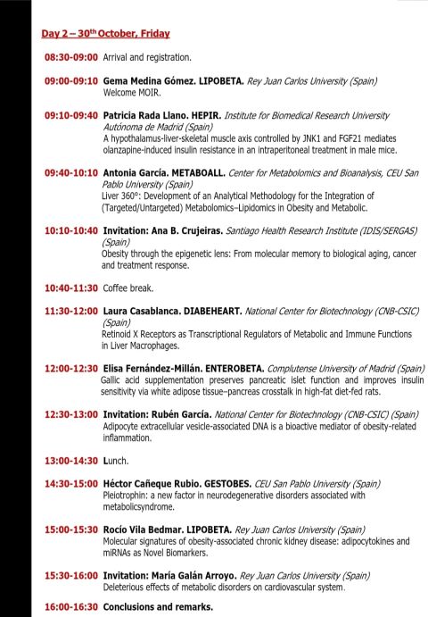 BIOFAT_LAB's tweet photo. We are pleased to invite researchers, clinicians, students, and professionals to attend the Metabolic disorders and translational research symposium, which will take place on 29th-30th october 2026 at URJC-Facultad Ciencias de la Salud (Madrid).
Link in comments https://t.co/fLlifvT69g