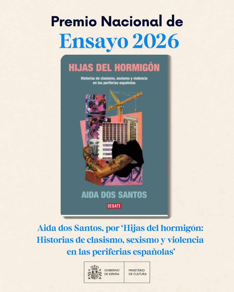 culturagob's tweet photo. 🤩 ¡¡Aida dos Santos, Premio Nacional de Ensayo 2026!! https://t.co/A2Y8vUNUS4
