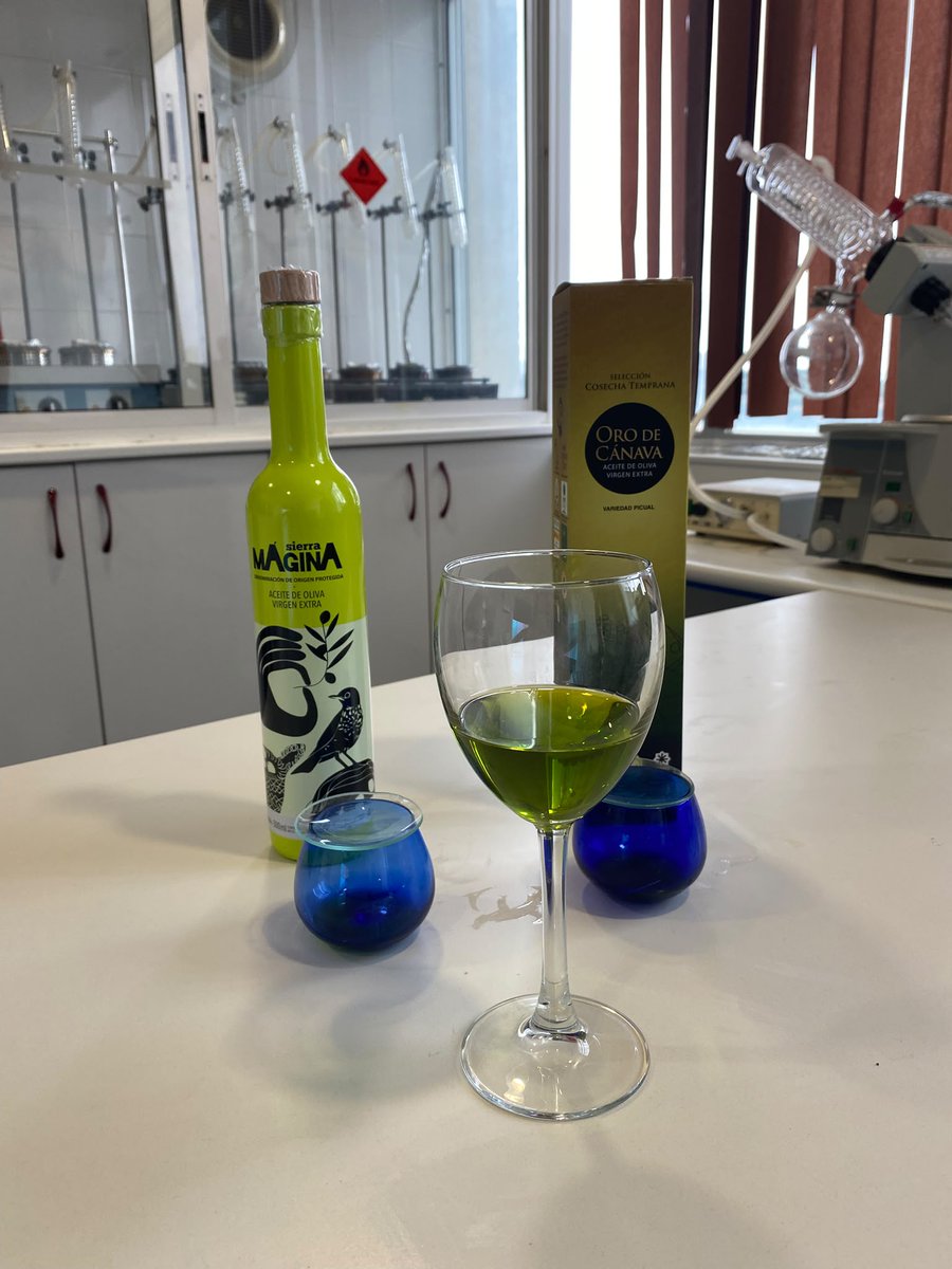 DOSierraMagina's tweet photo. Prosiguen las pruebas para determinar el inicio de la recolección del #aove cosecha temprana en nuestro laboratorio, hoy con @orodecanava 
Seguramente las primeras entidades abran cuando pasen estos días de lluvia https://t.co/qNqE7dApBI