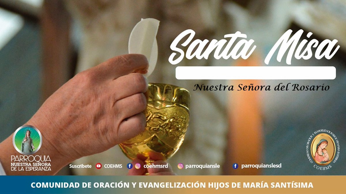 coehmsrd's tweet photo. Santa Misa, EN VIVO, a las 7:00 a.m. (Hora de Rep. Dominicana). https://t.co/9huFVuGbgK https://t.co/bls1gASMfJ