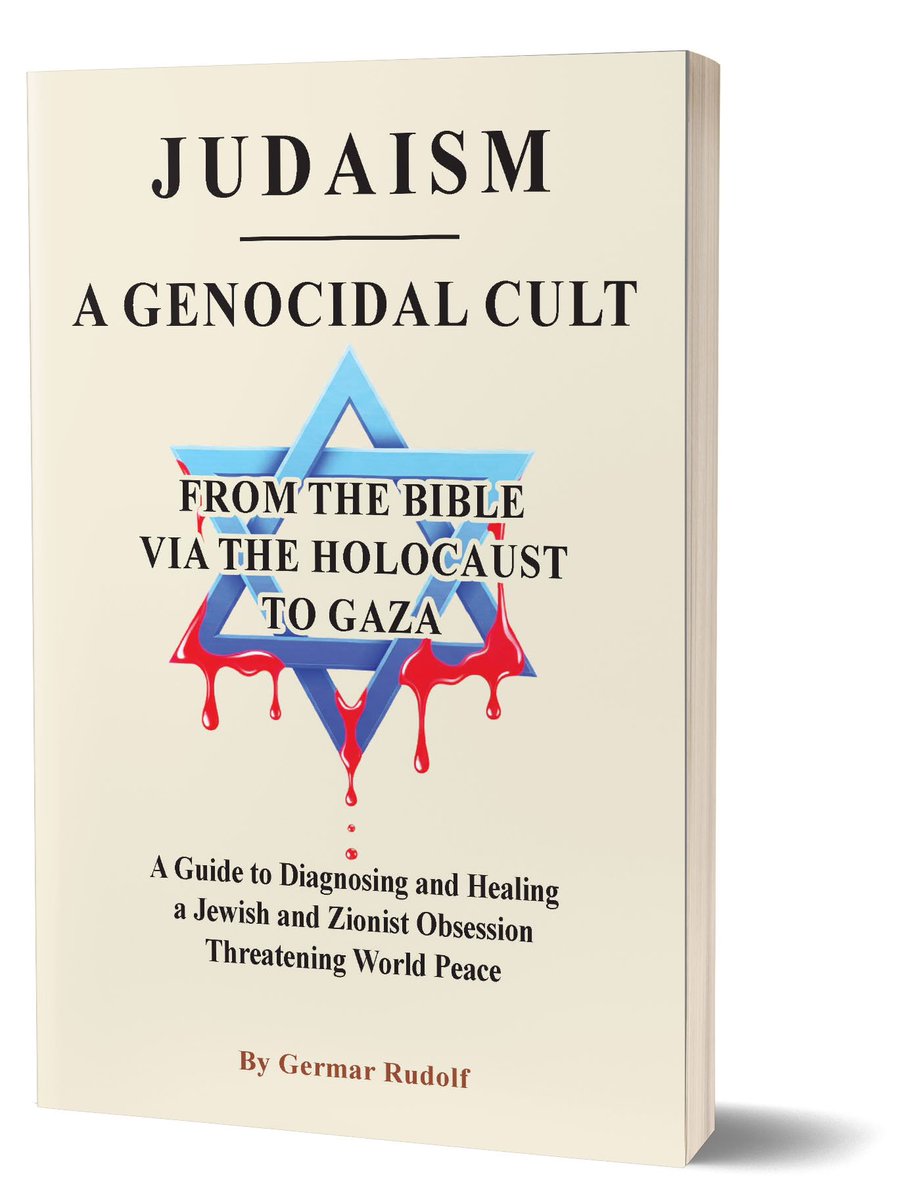 ARMREG_Official's tweet photo. New from ARMREG!

What do you get when mixing Old-Testament stories of the Holy Land’s violent conquest (Book of Joshua) with generations traumatized by Holocaust inculcation since early childhood? You get a paranoid society that feels divinely justified to preemptively commit genocide against anything it sees as a threat. This is Israel today. Add to this that orthodox and ultra-orthodox Jews – hypercharged with racist and supremacist Talmudic views – become increasingly dominant by outbreeding everyone else, and you have a tinderbox waiting to explode. And explode it did after October 7, 2023. All this, and more, is chronicled in this book. It quotes problematic biblical texts, traces the effects of Talmudic bigotries, shows how children from kindergarten on get traumatized with horror stories, leading to lifelong paranoia, and how those horror stories are lies designed to corral all Jews behind the radicals. The book moreover chronicles Jewish violence in the Middle East from the 1930 to this day, showing how horrific religious and historical narratives feed a seemingly endless cycle of violence and atrocities. But there is a solution to this: Stop the traumatization cycle!

Find it here:
https://t.co/B40jqjZFq8
