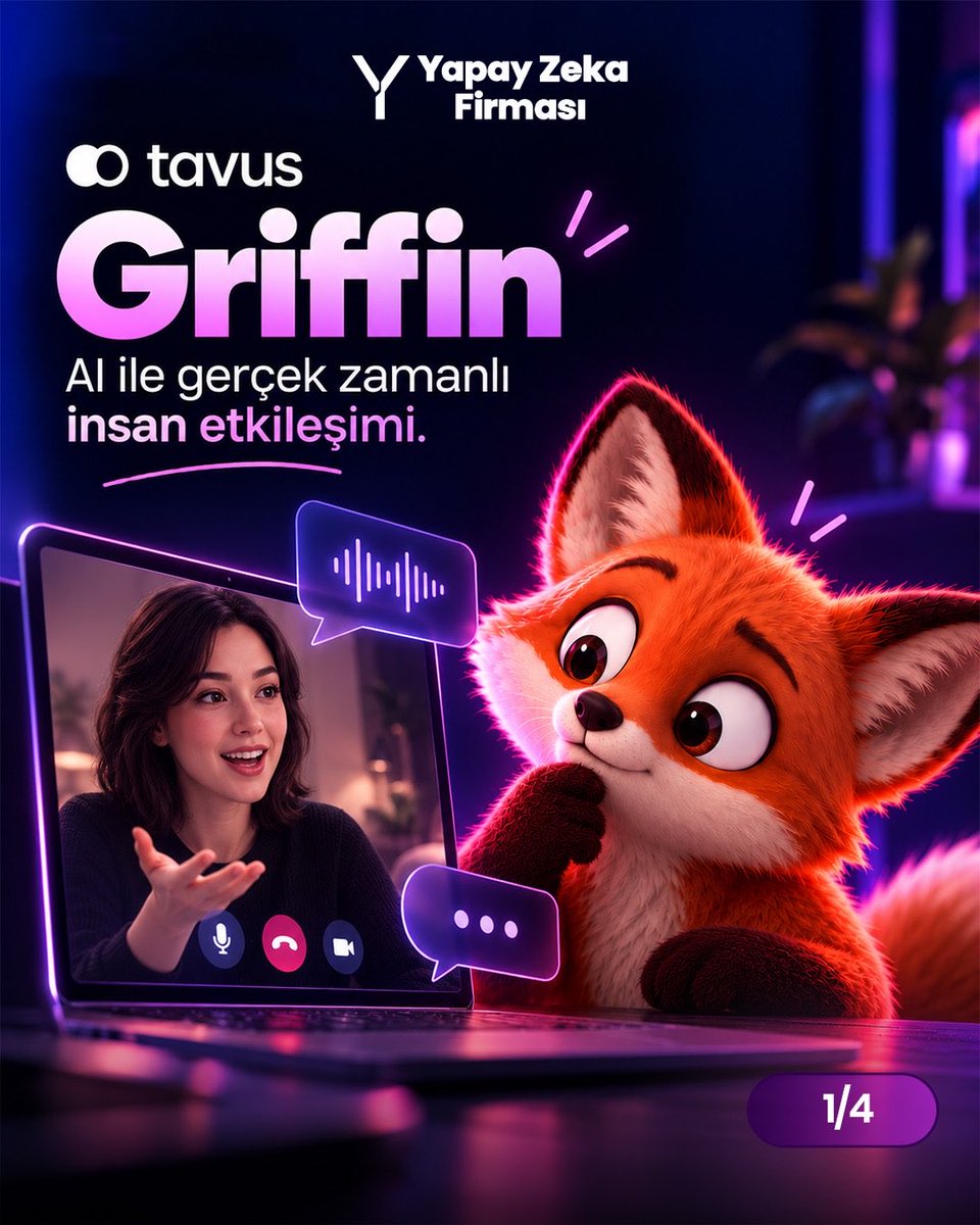YZFirmasi's tweet photo. Karşındaki gerçekten insan mı? Emin olmak artık o kadar kolay değil. 👀

Tavus’un Griffin’i; sesini, mimiklerini ve jestlerini gerçek zamanlı takip ederek doğal bir etkileşim kuruyor. Yapılan testte katılımcıların %48’i Griffin’i gerçek bir insan sandı.

Video görüşmelerinde insan ve yapay zeka arasındaki çizgi giderek inceliyor.

Sizce ekrandaki kişinin AI olduğunu anlayabilir miydiniz?

#YapayZeka #Tavus #Griffin #AIGündem #Teknoloji