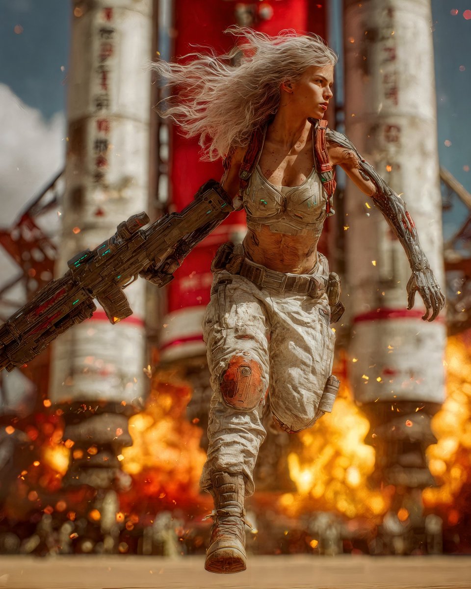 Fluex_Artworks's tweet photo. Rust Angels - Unit 03: LIFTOFF
Sasha Orlova · Heavy Weapons
"Last one off the pad. Every time."
#RustAngels #SciFiArt #AIart #ActionArt https://t.co/10OtkyNXXA