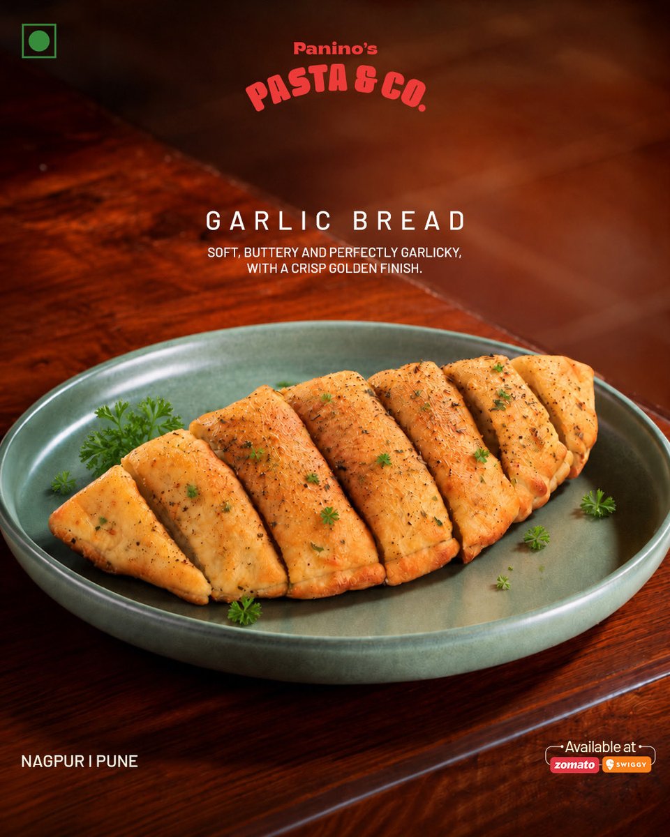 PaninoPastaNCo's tweet photo. One clue: it starts with garlic and ends with no leftovers. ๐
We kept this one classic, buttery, garlicky and dangerously easy to finish. ๐ง
Sharing is optional.
Delivering in Nagpur and Pune via Zomato or Swiggy.
#PastaAndCo #GarlicBread #CheesyGarlicBread #PuneFoodies https://t.co/YRAJPcLhA1