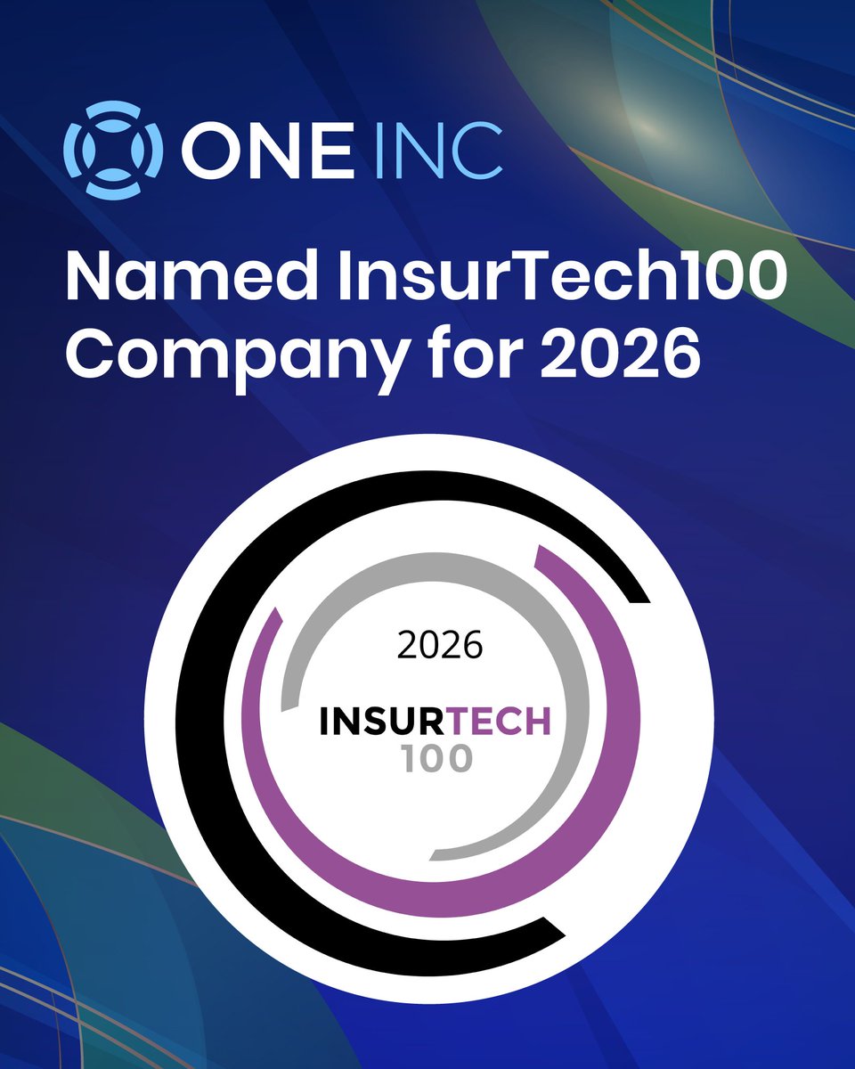 OneIncSystems's tweet photo. One Inc Earns Place on 2026 InsurTech100 List for Advancing Digital Insurance Payments

Read our latest press release to learn more.>https://t.co/dVhfUT5Y1Y https://t.co/TSx5TyGzq5