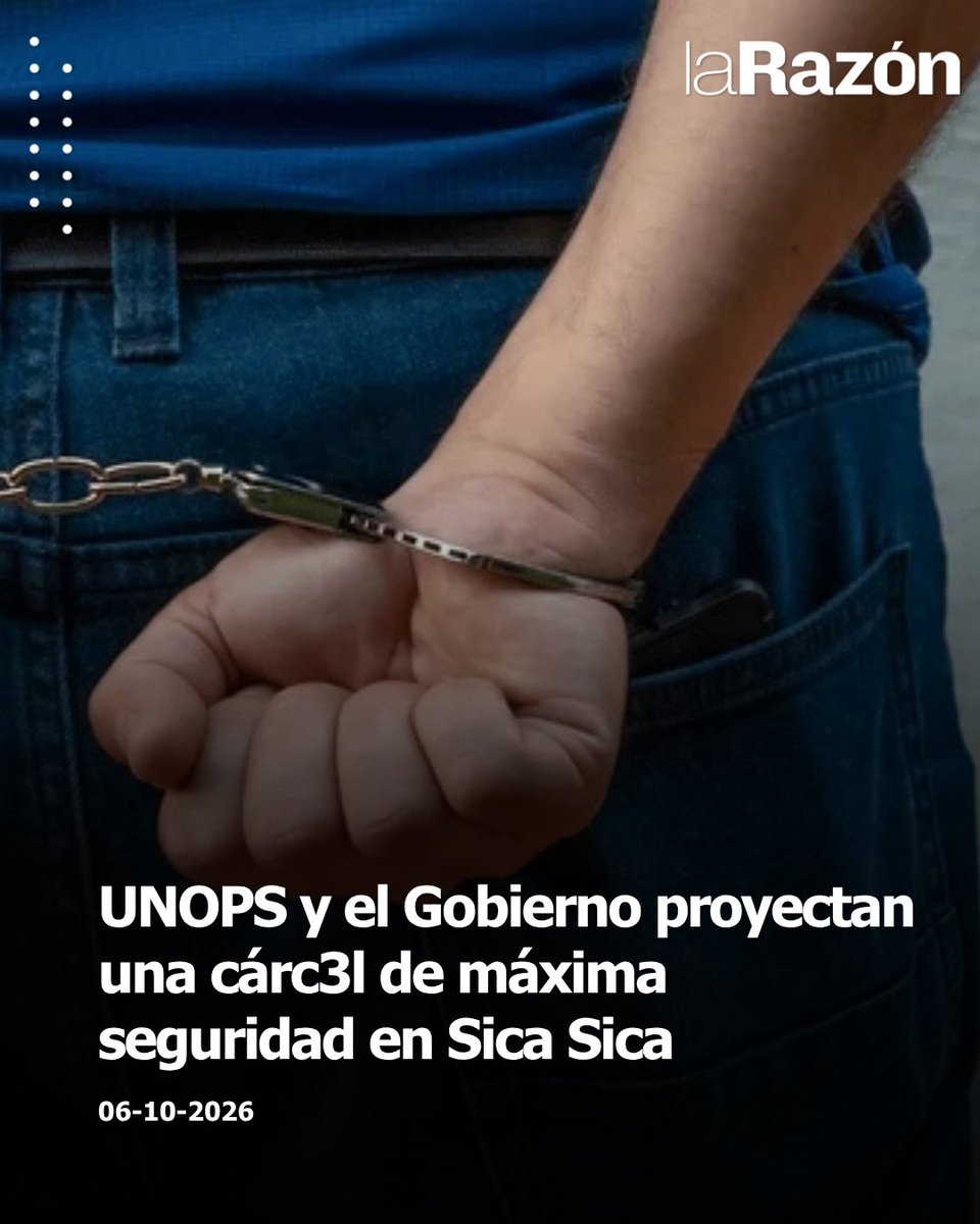 LaRazon_Bolivia's tweet photo. #Nacional | El Gobierno trabaja junto a la Oficina de las Naciones Unidas de Servicios para Proyectos (UNOPS) en el diseño de una nueva cárc3l de máxima seguridad en Sica Sica, a unos 115 kilómetros de La Paz, con capacidad para unos 2.000 privados de libertad. La asesora regional de UNOPS, Leyre Sastre, explicó que el organismo priorizó este complejo junto con Palmasola y Chonchocoro, y que la infraestructura deberá cumplir estándares internacionales, entre ellos las Reglas Nelson Mandela, que garantizan un trato digno y la segregación adecuada de los reclusos. Se estima que se requerirán unos 40.000 metros cuadrados para el complejo, que además de seguridad deberá contar con centros de salud y de formación profesional para la reinserción. La medida responde a la cris1s penitenciaria del país: hasta fines de 2025 había 32.677 personas recluidas y el hacinamiento superó el 109% en los 43 centros penitenciarios.
#larazóndigital #Cárcel #SicaSica #UNOPS #Seguridad #DerechosHumanos #Bolivia