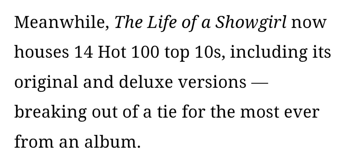 perryssaince1's tweet photo. @billboard explain right now why Part of Me can't count as the 6th number-one song from Teenage Dream but the Encore songs count as top 10s for The Life of a Showgirl 💀 it's time to admit Katy broke MJ record. https://t.co/mrUii9dVee