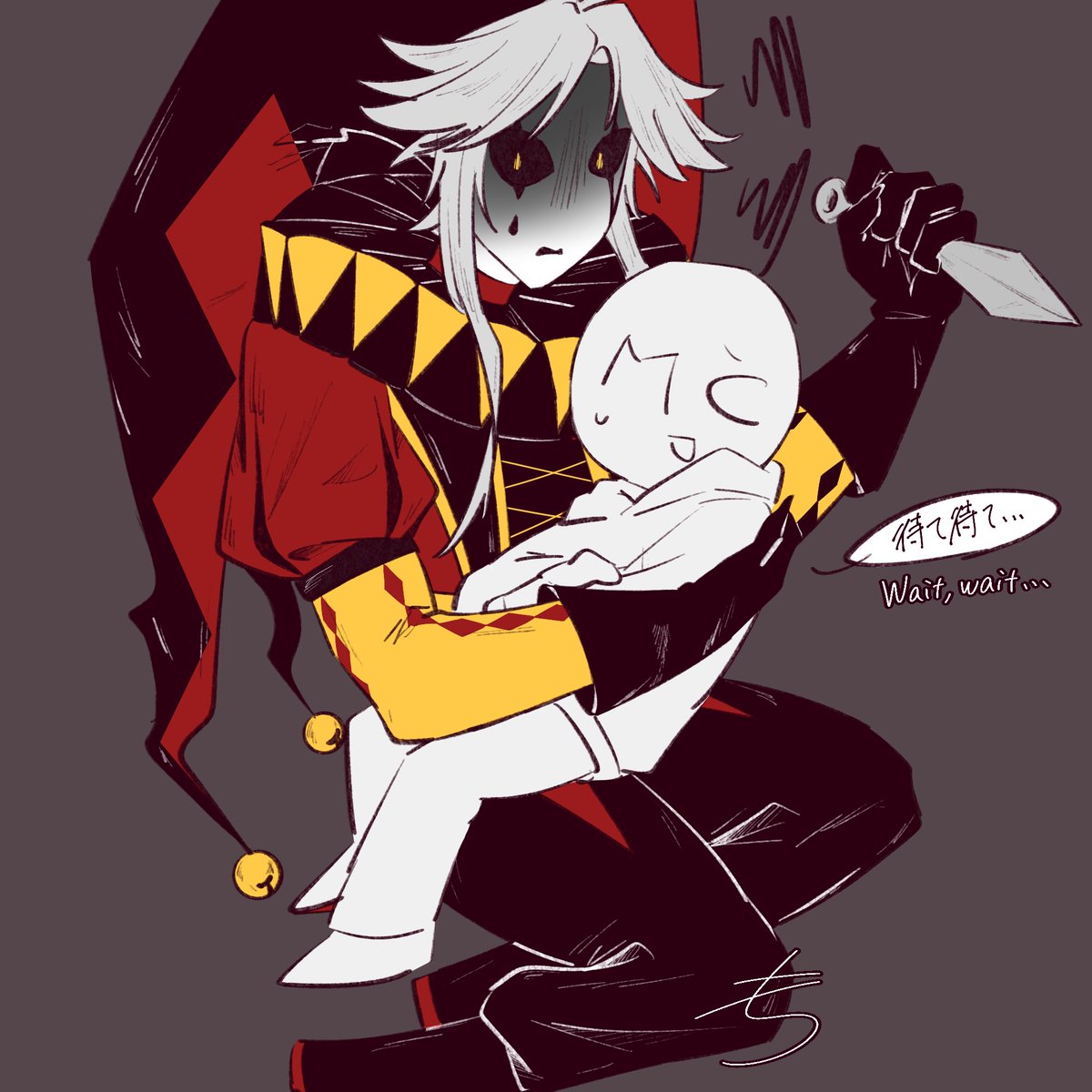 annkoromothi_'s tweet photo. #Pierrot #tfc #tfcfanart #thefreakcircus 
待て待て https://t.co/qQpg5LIzN4