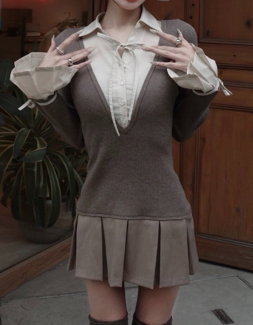 ←ネットで買った服 実際に着た人→