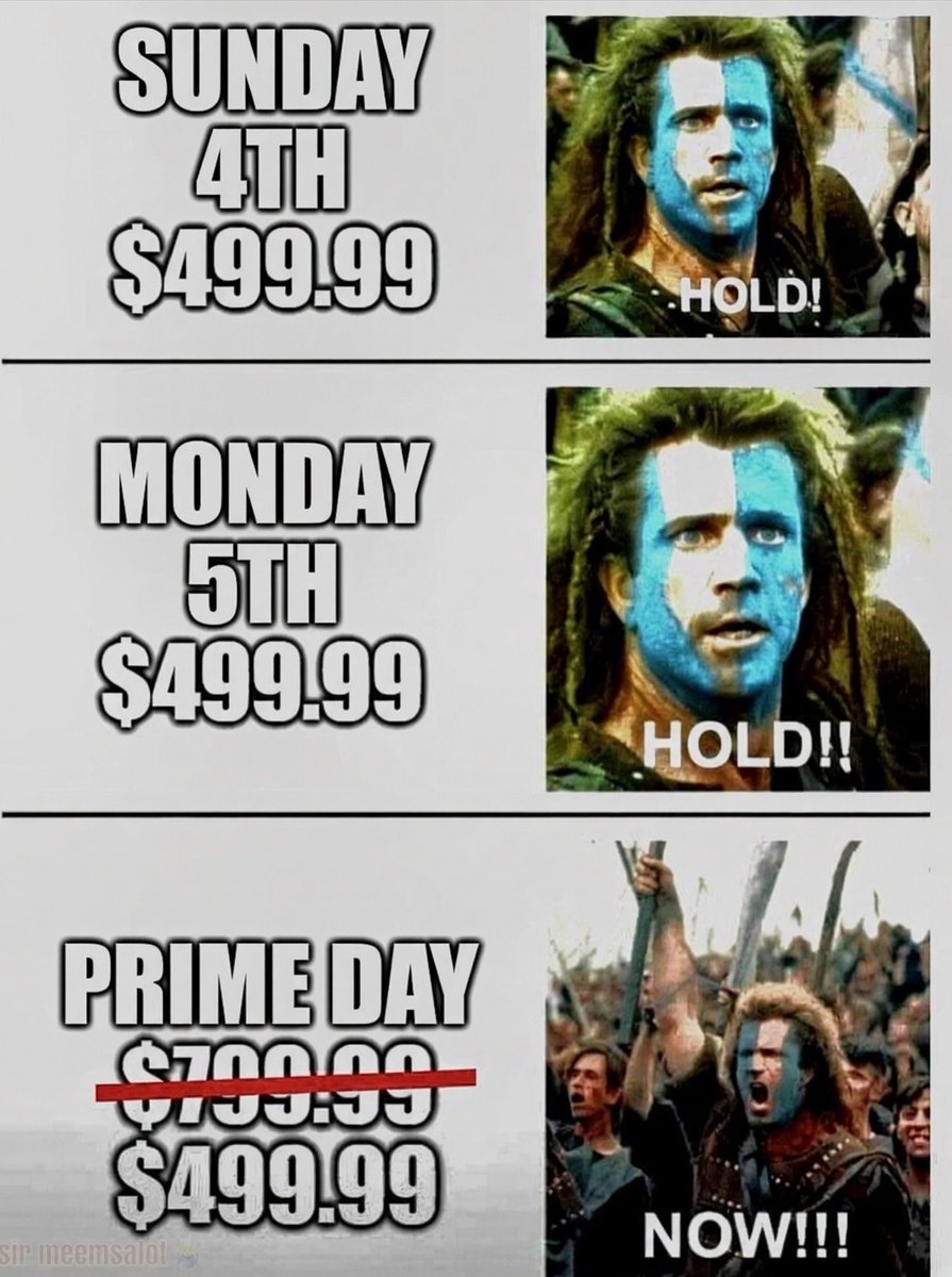 Meme0rable's tweet photo. Prime Day Discount! https://t.co/V0nxm0JKb1