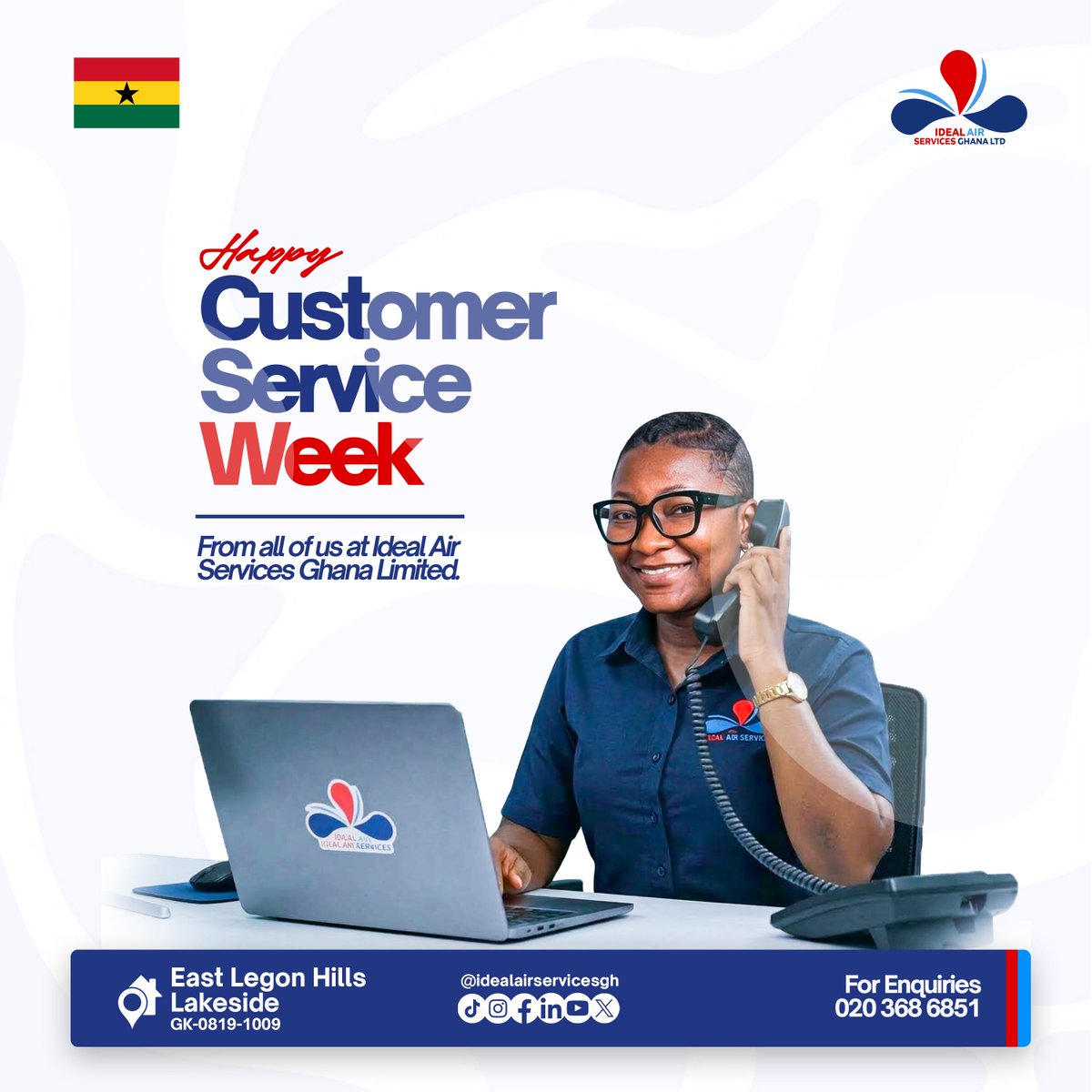 idealairservice's tweet photo. HAPPY CUSTOMER SERVICE WEEK🔵🔴⚪️
To every customer who trusts us, supports us, and chooses us, this week is for you!💙
#CustomerServiceWeek #hvac #airconditioning https://t.co/IlutSGVcuu