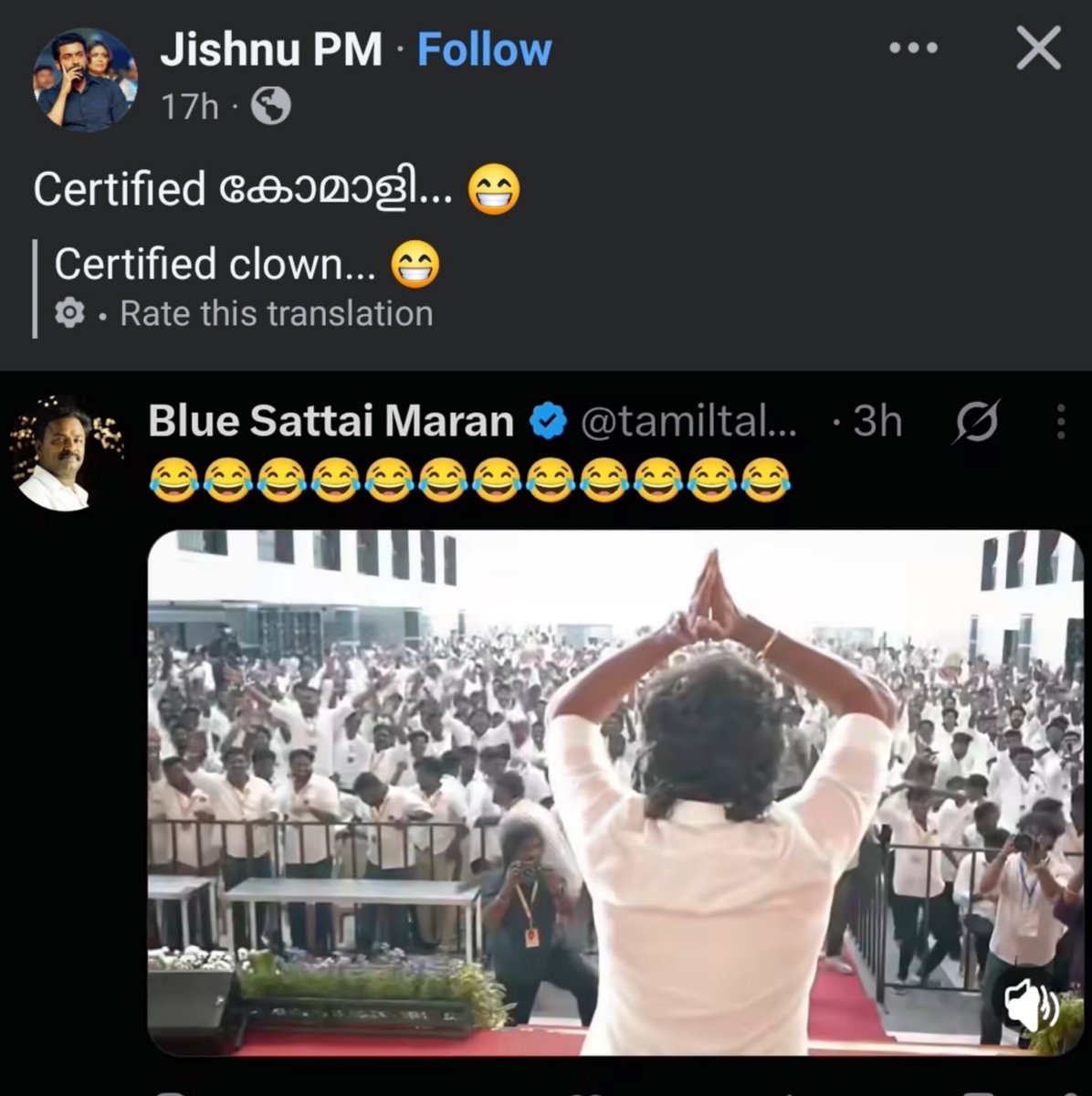wanted_Hater67's tweet photo. Insecurities at its peak 🤣✅

Seeing that your Fav Actor's Growth triggered his senior actor who had been giving payment to his PR team to spread hate against your fav actor everywhere without rest is my favourite Genre ❤😂

@Siva_Kartikeyan nee mass ya 🔥🤣 https://t.co/twnQjnxK6x