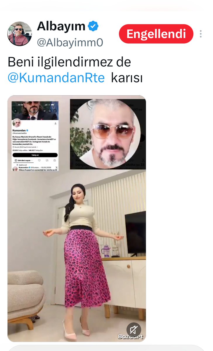 KumandanRte's tweet photo. Bold Highlighter isimli yabancı bir TikTok profilindeki kadını “Kumandan'ın karısı” diye paylaşmak nasıl namussuzluktur, nasıl bir alçaklıktır lan @Albayimm0!

Görüyorsunuz değil mi arkadaşlar, namussuzlukta sınır tanımıyorlar.

Avukatım @avmelihresul kardeşim, suç duyurusunda bulunup şikâyet etmiştir.

Kadının TikTok profili: https://t.co/PRdmKFyXG3