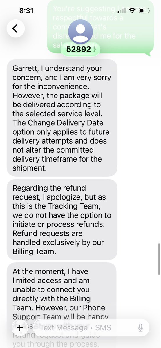 Geeq013's tweet photo. @UPS Your customer service is fucking trash liars you should do better https://t.co/yg23DTcGOp