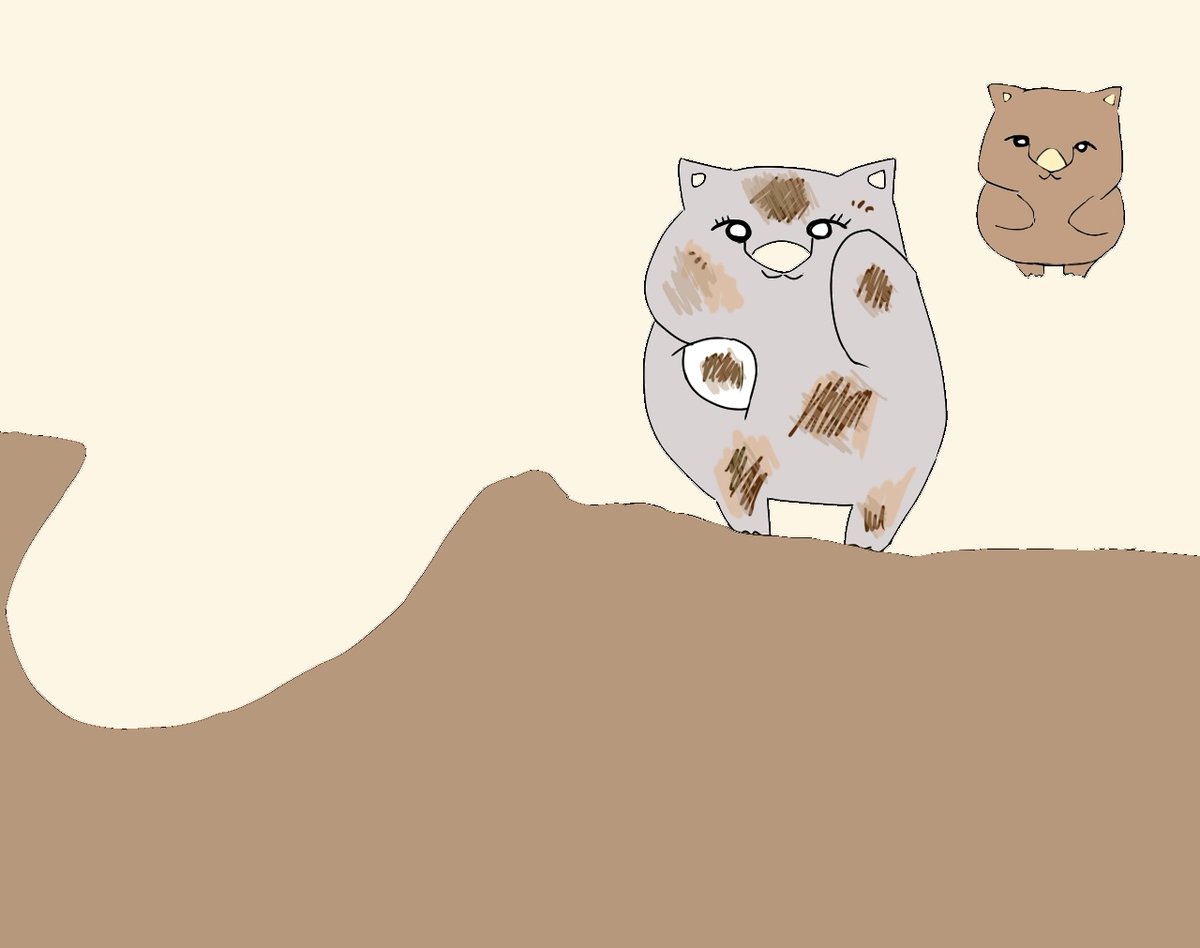 womart11no2's tweet photo. 6.ぐちゃぐちゃ
泥だらけの姫と後ろで見守るリクくん（初登場）
 #wombatober https://t.co/kgavULl5Ge