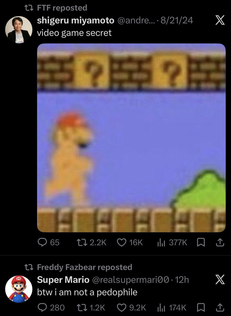 J_the_L_A_D_'s tweet photo. What the fuck is happening on Mario twt https://t.co/oF9AmKe2SE