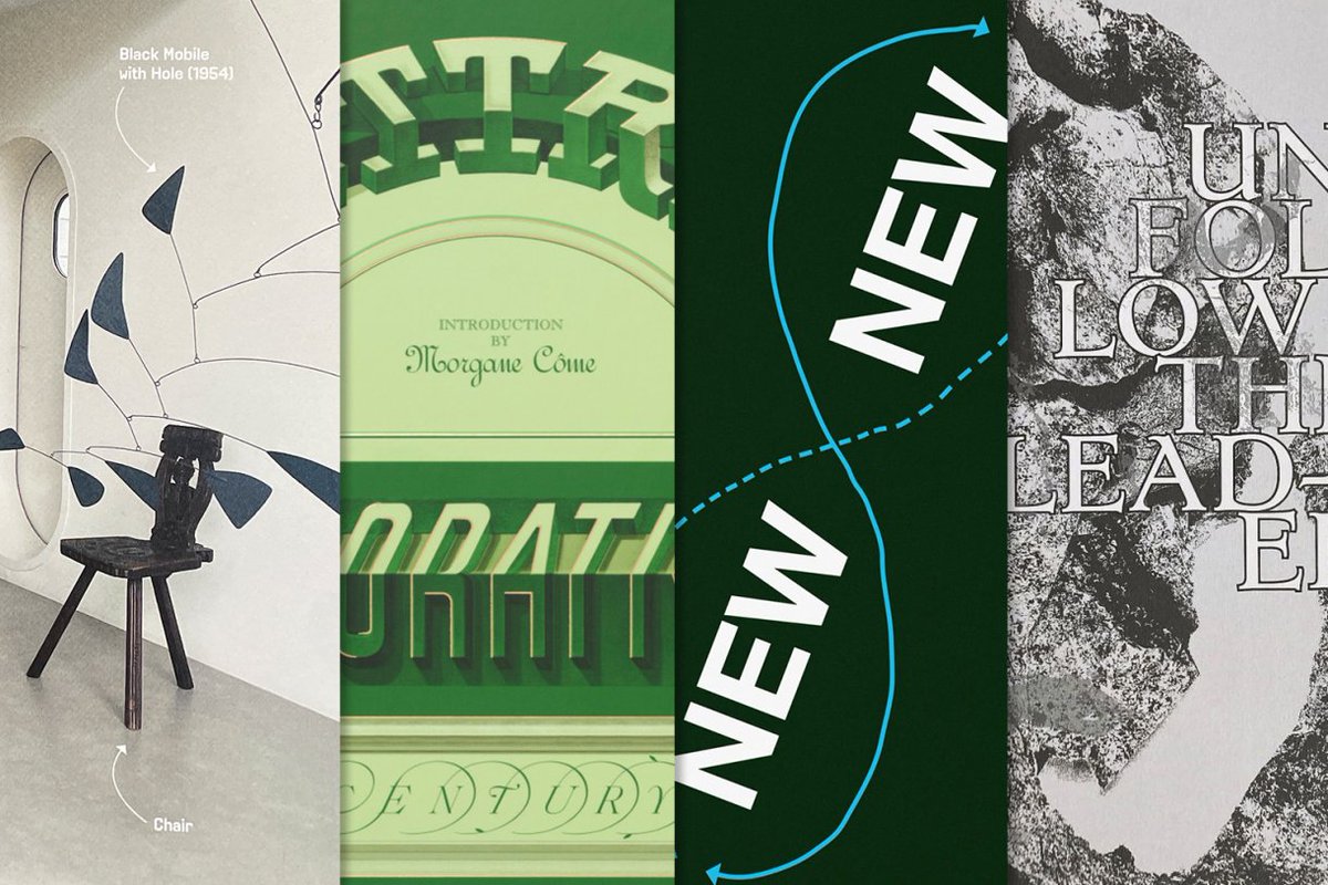 eyemagazine's tweet photo. Books received #65, https://t.co/L0cG2SGVPD
Finding an Identity for Calder Gardens; Lettres Décoratives; New New Typography; and Unfollow the Leader https://t.co/OKZLzMoqN9