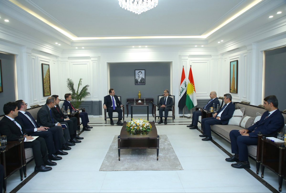 SafeenDizayee's tweet photo. Met with the Turkish Consul General Erman Topcu and his team @TC_ErbilBK in my office today. We discussed current regional developments and enhancing bilateral relations https://t.co/qR7UAdzY8H