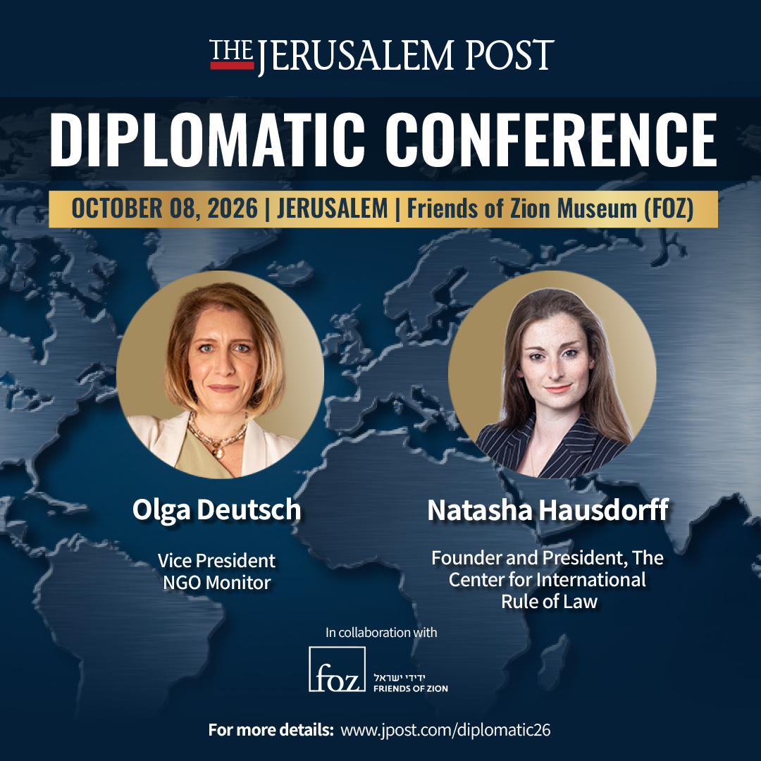 NGOmonitor's tweet photo. This week at @Jerusalem_Post Diplomatic Conference ‼️
NGO Monitor VP @Olga_Deutsch will be speaking alongside @HausdorffMedia at the @FOZ_Museum. https://t.co/4o3OiWyXTX