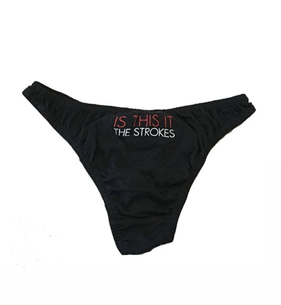 valerriexo's tweet photo. the strokes panties merch (2004). https://t.co/iCkO1FjxBa