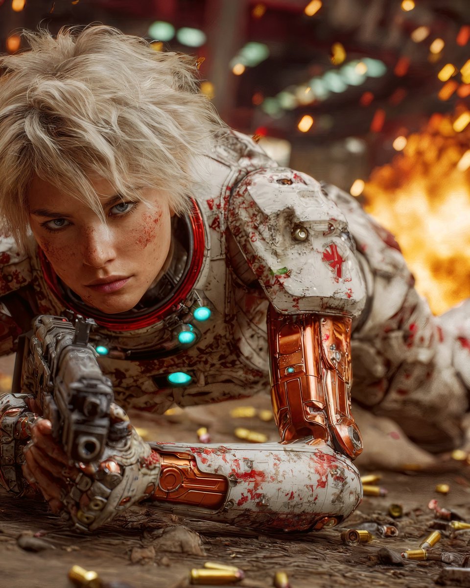Fluex_Artworks's tweet photo. Rust Angels - Unit 08: BRASS
Lena Voss · Gunner
"She counts her shots in shell casings."
#RustAngels #SciFiArt #AIart #Cyborg https://t.co/9ost54NQhv