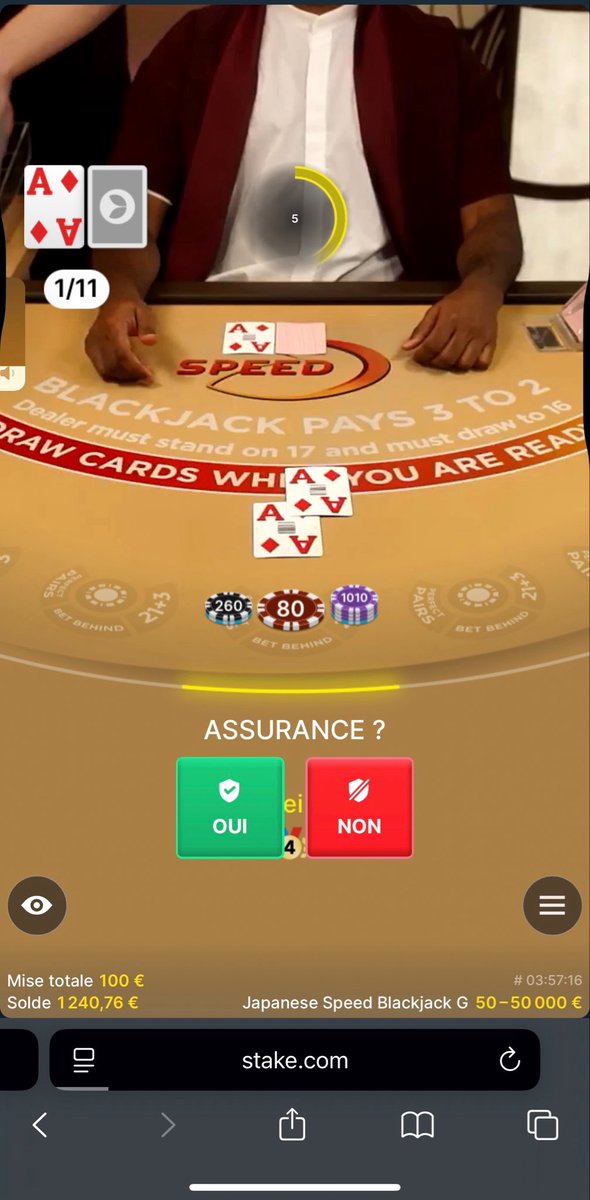 Ghost08Stake's tweet photo. MAGNFIQUE SIDE BET D’UN AFFILIÉ 🃏

Vous aussi vous mettez les sides bets ? 

Lien en DM si toi aussi tu veux essayer ! https://t.co/HZ4HSbWJyp