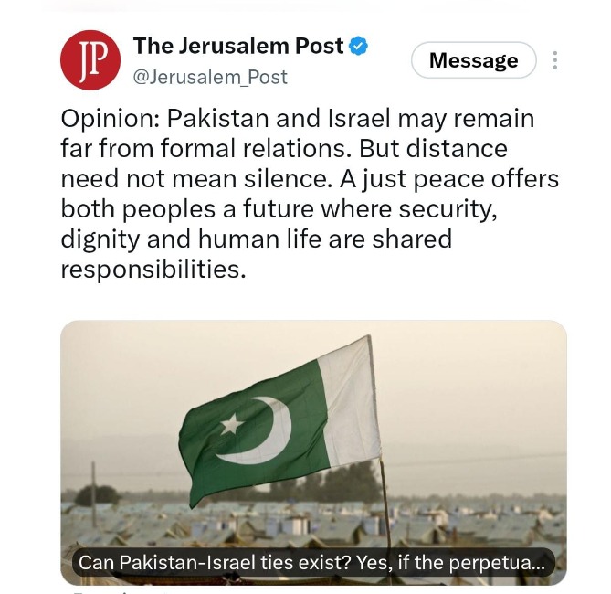 SabeeKazmi786's tweet photo. اسرائیل کی اخبار میں پاکستان سے تعلقات۔۔۔۔
یہ واقعی آیا نہیں اسے لایا گیا ہے اس کے بعد دیکھیں کیسے اس نے اسرائیل سے معاملات سیٹ کیے ہیں۔ فلسطین احتجاج روکنے، جھنڈے لہرانے سے روکنا، اسرائیل کے خلاف نعرہ بند، نیتن یاہو کی تقاریر جیو اے آر وائے پر لائیو، اسرائیل کے بنے ڈرون خریدنا اور بورڈ آف پیس۔۔۔۔
اب یہ پاکستانیوں کو کنٹرول کر کے اعلان کرنا چاہتا ہے۔