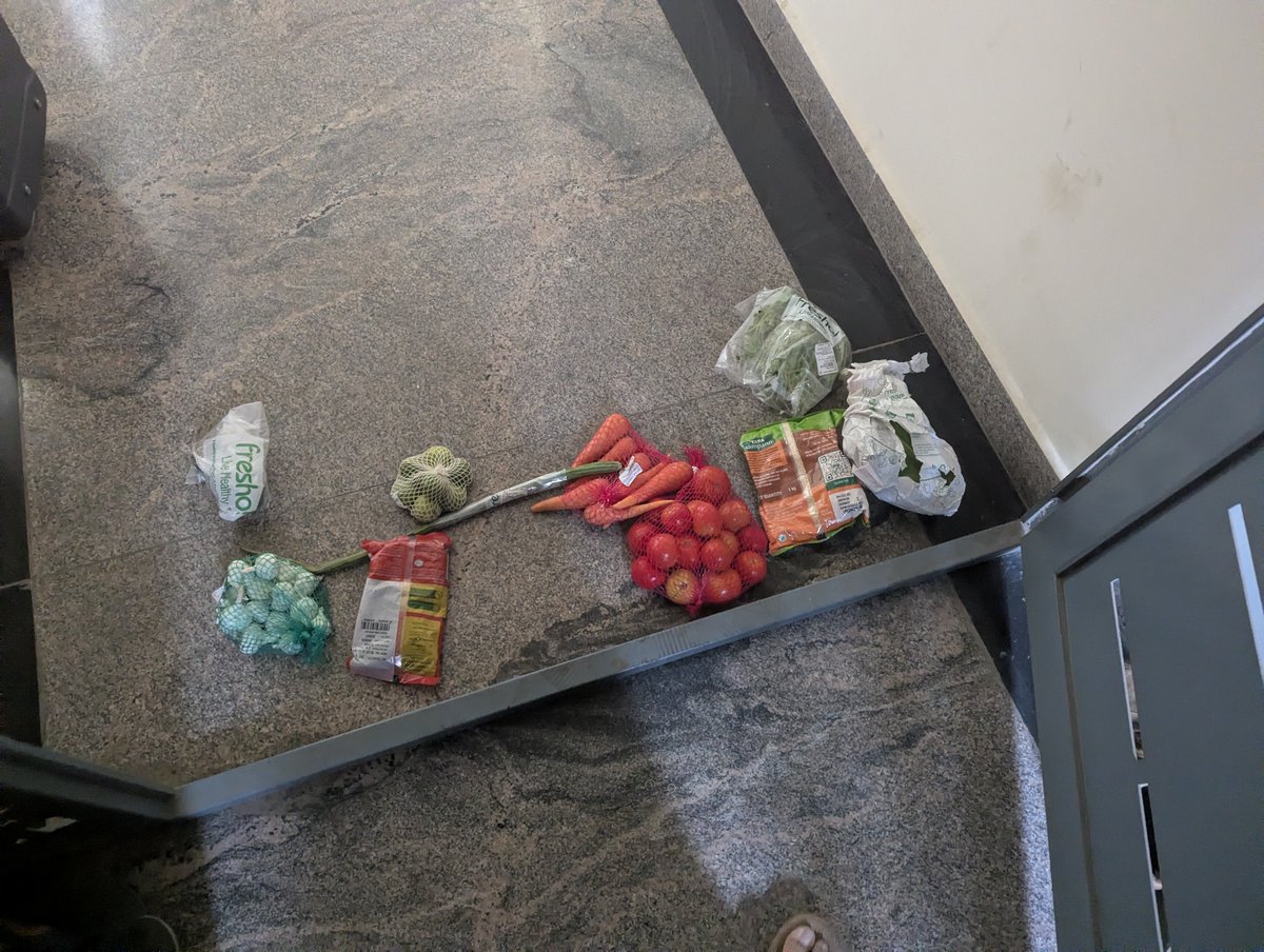 shail_thegreat's tweet photo. @bigbasket_com 
Bad products and Shittier service. 

Thanks for reminding me why I uninstalled your app years ago.
Wont make the mistake again.

How stupid is your delivery team that they leave food on floor?
Why build support so anti-customer, to not even allow return/exchange? https://t.co/D6DBwfTiNk
