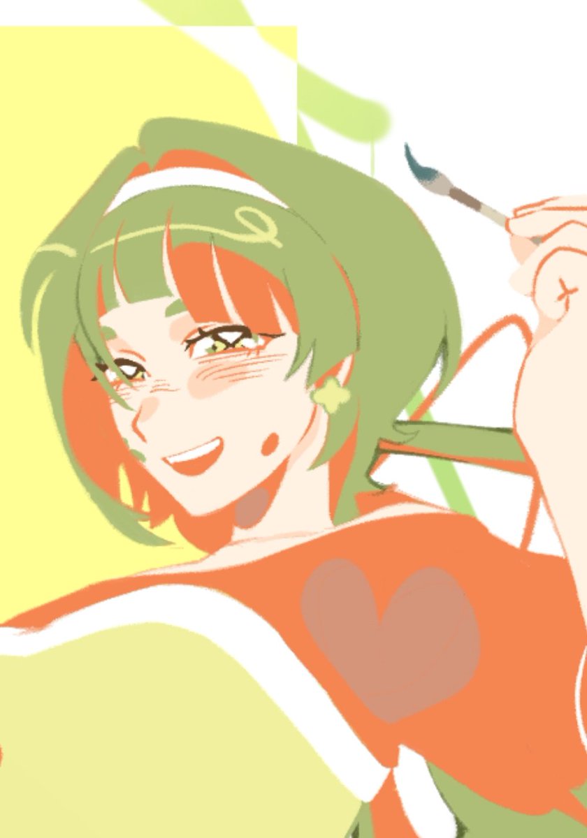 piedishbeetle's tweet photo. just realized how badly twitter killed the quality here oh my goodness........... Closeup  She is green because she can be placed there 💚 https://t.co/yqX1a5i6pm