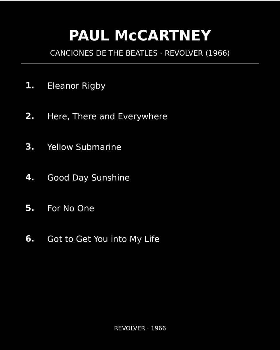 Santizalez's tweet photo. @milloswiftie Y quién tiene las mejores canciones en Revolver?

Mccartney.                // Lennon https://t.co/i0kHenHpch