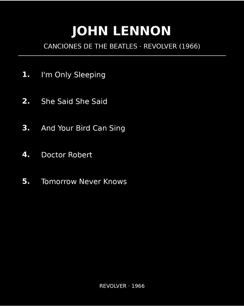 Santizalez's tweet photo. @milloswiftie Y quién tiene las mejores canciones en Revolver?

Mccartney.                // Lennon https://t.co/i0kHenHpch