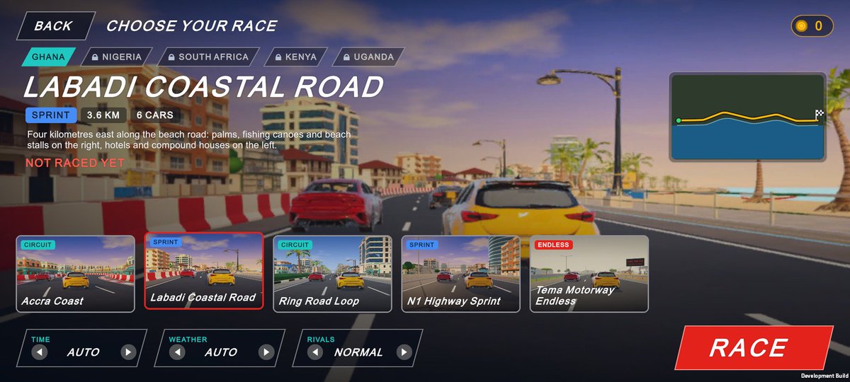 webasamoah's tweet photo. This is the current state of my car racing game. Shipping to the app stores soon. https://t.co/TuJOBvsZ02